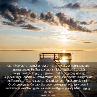 Picture 03 - எஸ்தர் 2:15 TAMIRV - மொர்தெகாய் தனக்கு - Bible Verse Picture