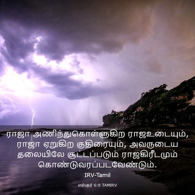 Picture 03 - எஸ்தர் 6:8 TAMIRV - ராஜா - Bible Verse Picture