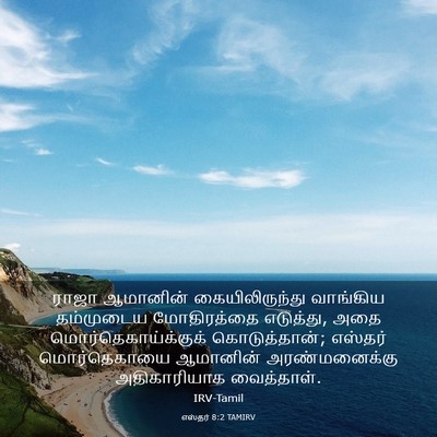 Picture 03 - எஸ்தர் 8:2 TAMIRV - ராஜா ஆமானின் - Bible Verse Picture