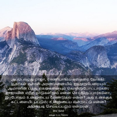 Picture 03 - எஸ்தர் 9:12 TAMIRV - அப்பொழுது ராஜா, - Bible Verse Picture