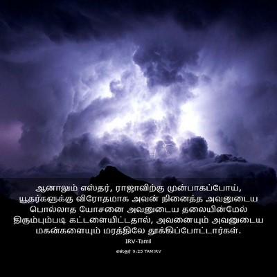 Picture 03 - எஸ்தர் 9:25 TAMIRV - ஆனாலும் எஸ்தர், - Bible Verse Picture