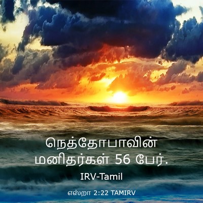Picture 03 - எஸ்றா 2:22 TAMIRV - நெத்தோபாவின் - Bible Verse Picture