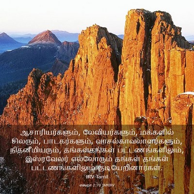Picture 03 - எஸ்றா 2:70 TAMIRV - ஆசாரியர்களும், - Bible Verse Picture