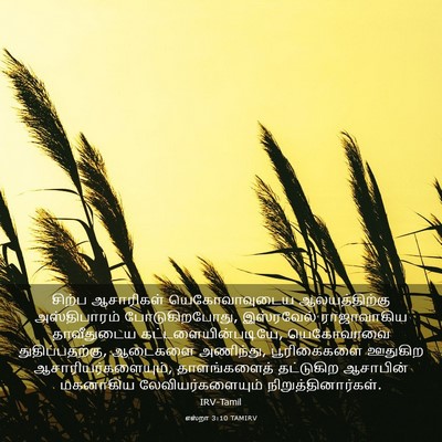Picture 03 - எஸ்றா 3:10 TAMIRV - சிற்ப ஆசாரிகள் - Bible Verse Picture
