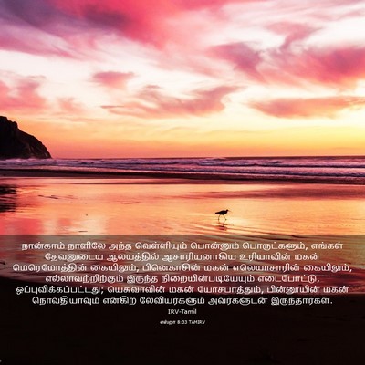 Picture 03 - எஸ்றா 8:33 TAMIRV - நான்காம் நாளிலே - Bible Verse Picture