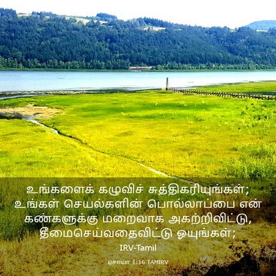 Picture 03 - ஏசாயா 1:16 TAMIRV - உங்களைக் கழுவிச் - Bible Verse Picture