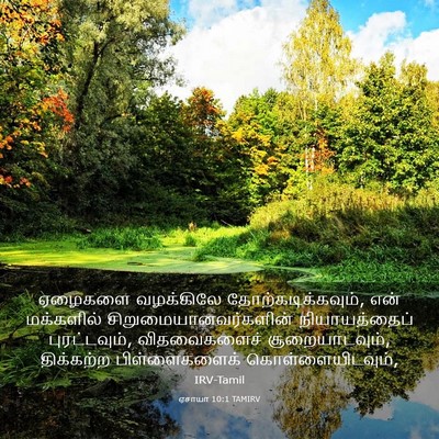 Picture 03 - ஏசாயா 10:1 TAMIRV - ஏழைகளை வழக்கிலே - Bible Verse Picture