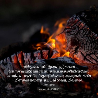 Picture 03 - ஏசாயா 13:18 TAMIRV - வில்லுகளால் - Bible Verse Picture