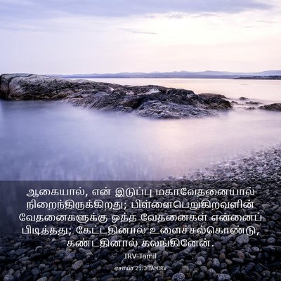 Picture 03 - ஏசாயா 21:3 TAMIRV - ஆகையால், என் - Bible Verse Picture