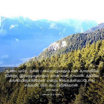 Picture 03 - ஏசாயா 21:8 TAMIRV - ஆண்டவரே, நான் - Bible Verse Picture
