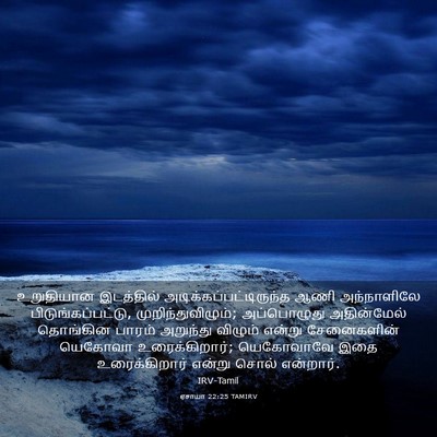 Picture 03 - ஏசாயா 22:25 TAMIRV - உறுதியான இடத்தில் - Bible Verse Picture