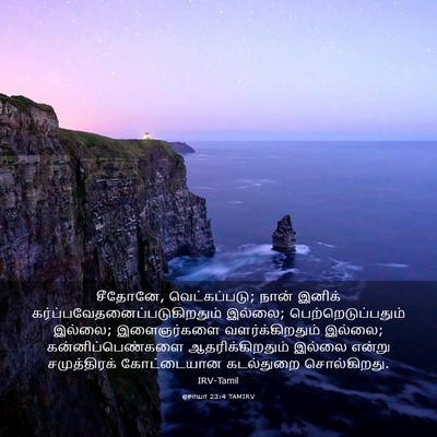 Picture 03 - ஏசாயா 23:4 TAMIRV - சீதோனே, - Bible Verse Picture