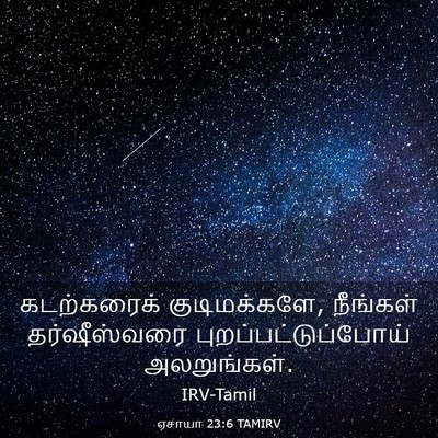 Picture 03 - ஏசாயா 23:6 TAMIRV - கடற்கரைக் - Bible Verse Picture