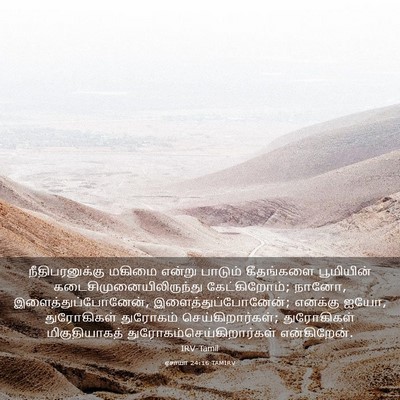 Picture 03 - ஏசாயா 24:16 TAMIRV - நீதிபரனுக்கு - Bible Verse Picture