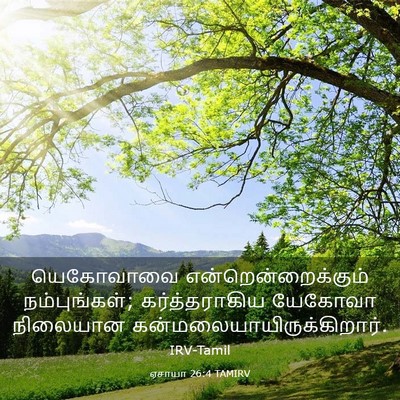 Picture 03 - ஏசாயா 26:4 TAMIRV - யெகோவாவை - Bible Verse Picture