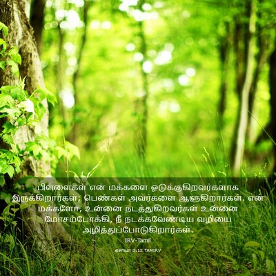 Picture 03 - ஏசாயா 3:12 TAMIRV - பிள்ளைகள் என் - Bible Verse Picture