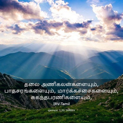 Picture 03 - ஏசாயா 3:20 TAMIRV - தலை - Bible Verse Picture