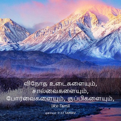 Picture 03 - ஏசாயா 3:22 TAMIRV - விநோத உடைகளையும், - Bible Verse Picture