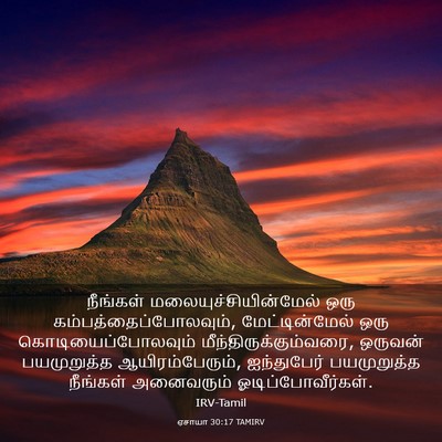 Picture 03 - ஏசாயா 30:17 TAMIRV - நீங்கள் - Bible Verse Picture