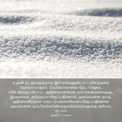 Picture 03 - ஏசாயா 31:1 TAMIRV - உதவி பெறுவதற்காக - Bible Verse Picture