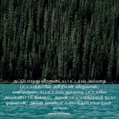 Picture 03 - ஏசாயா 31:8 TAMIRV - அப்பொழுது - Bible Verse Picture