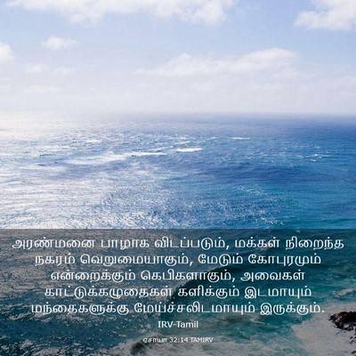 Picture 03 - ஏசாயா 32:14 TAMIRV - அரண்மனை பாழாக - Bible Verse Picture