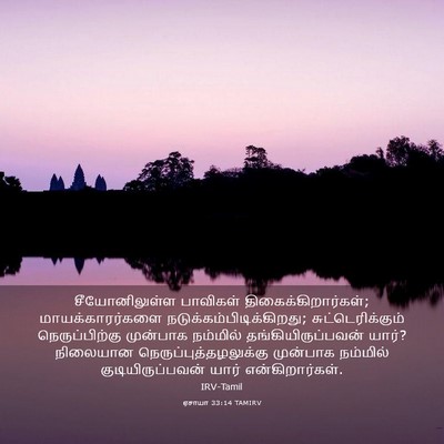 Picture 03 - ஏசாயா 33:14 TAMIRV - சீயோனிலுள்ள - Bible Verse Picture