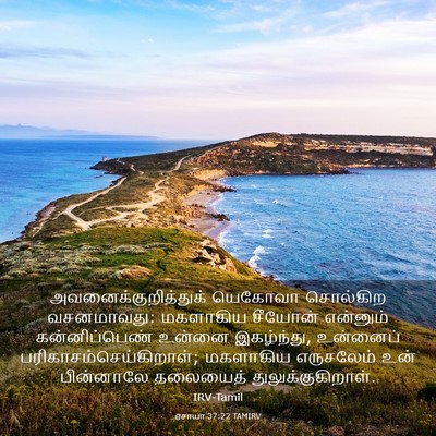 Picture 03 - ஏசாயா 37:22 TAMIRV - அவனைக்குறித்துக் - Bible Verse Picture