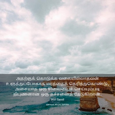 Picture 03 - ஏசாயா 40:20 TAMIRV - அதற்குக் கொடுக்க - Bible Verse Picture