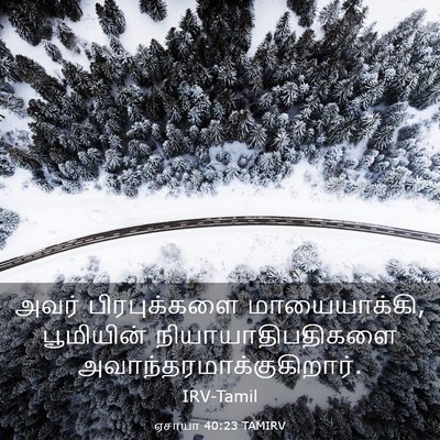 Picture 03 - ஏசாயா 40:23 TAMIRV - அவர் பிரபுக்களை - Bible Verse Picture