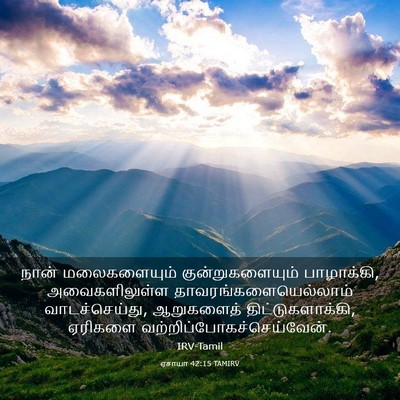 Picture 03 - ஏசாயா 42:15 TAMIRV - நான் மலைகளையும் - Bible Verse Picture