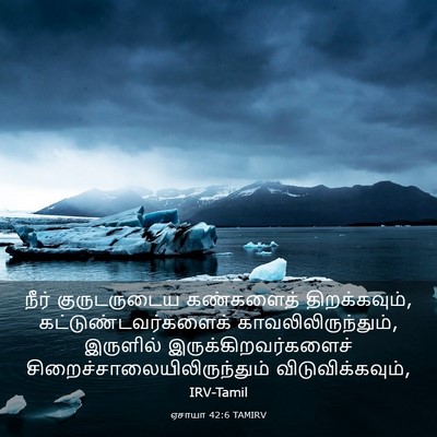 Picture 03 - ஏசாயா 42:6 TAMIRV - நீர் குருடருடைய - Bible Verse Picture