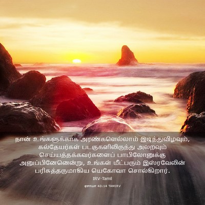 Picture 03 - ஏசாயா 43:14 TAMIRV - நான் உங்களுக்காக - Bible Verse Picture