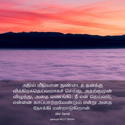 Picture 03 - ஏசாயா 44:17 TAMIRV - அதில் மீதியான - Bible Verse Picture