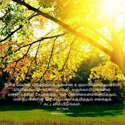 Picture 03 - ஏசாயா 45:11 TAMIRV - இஸ்ரவேலின் - Bible Verse Picture