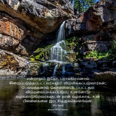 Picture 03 - ஏசாயா 49:25 TAMIRV - என்றாலும் இதோ, - Bible Verse Picture