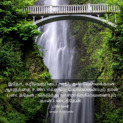 Picture 03 - ஏசாயா 54:16 TAMIRV - இதோ, கரிநெருப்பை - Bible Verse Picture