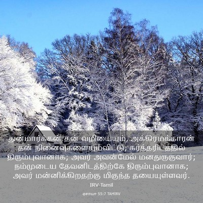 Picture 03 - ஏசாயா 55:7 TAMIRV - துன்மார்க்கன் தன் - Bible Verse Picture