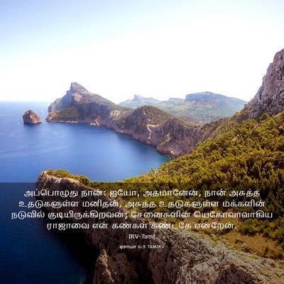 Picture 03 - ஏசாயா 6:5 TAMIRV - அப்பொழுது நான்: - Bible Verse Picture