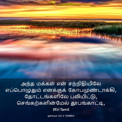 Picture 03 - ஏசாயா 65:3 TAMIRV - அந்த மக்கள் என் - Bible Verse Picture