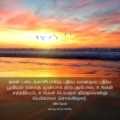 Picture 03 - ஏசாயா 66:22 TAMIRV - நான் - Bible Verse Picture