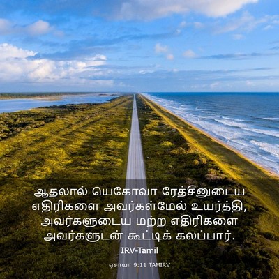 Picture 03 - ஏசாயா 9:11 TAMIRV - ஆதலால் யெகோவா - Bible Verse Picture