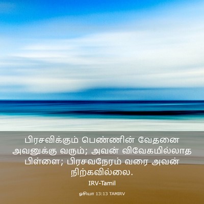 Picture 03 - ஓசியா 13:13 TAMIRV - பிரசவிக்கும் - Bible Verse Picture