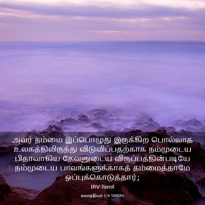 Picture 03 - கலாத்தியர் 1:4 TAMIRV - அவர் நம்மை - Bible Verse Picture