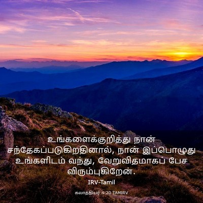 Picture 03 - கலாத்தியர் 4:20 TAMIRV - உங்களைக்குறித்து - Bible Verse Picture