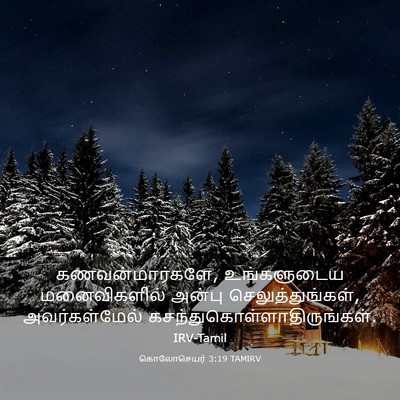 Picture 03 - கொலோசெயர் 3:19 TAMIRV - கணவன்மார்களே, - Bible Verse Picture