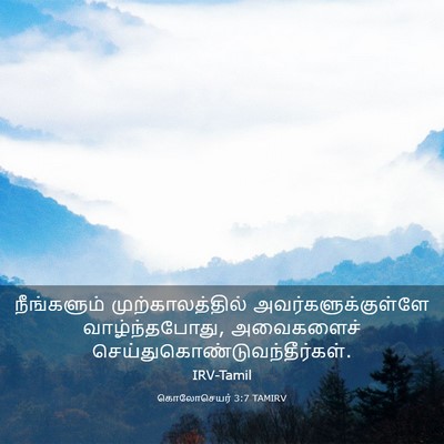 Picture 03 - கொலோசெயர் 3:7 TAMIRV - நீங்களும் - Bible Verse Picture