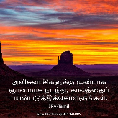 Picture 03 - கொலோசெயர் 4:5 TAMIRV - அவிசுவாசிகளுக்கு - Bible Verse Picture
