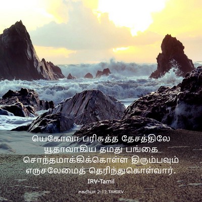Picture 03 - சகரியா 2:12 TAMIRV - யெகோவா பரிசுத்த - Bible Verse Picture