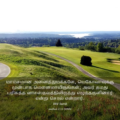 Picture 03 - சகரியா 2:13 TAMIRV - மாம்சமான - Bible Verse Picture